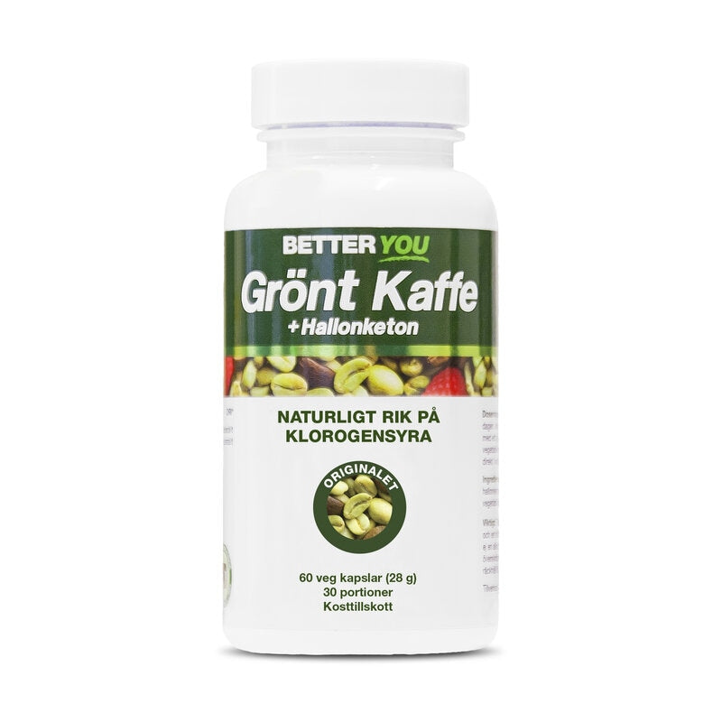 Grönt kaffe + Hallonketon 60 kapslar