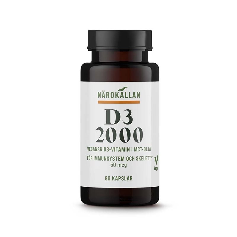 D3 2000 Vegan 90 kapslar
